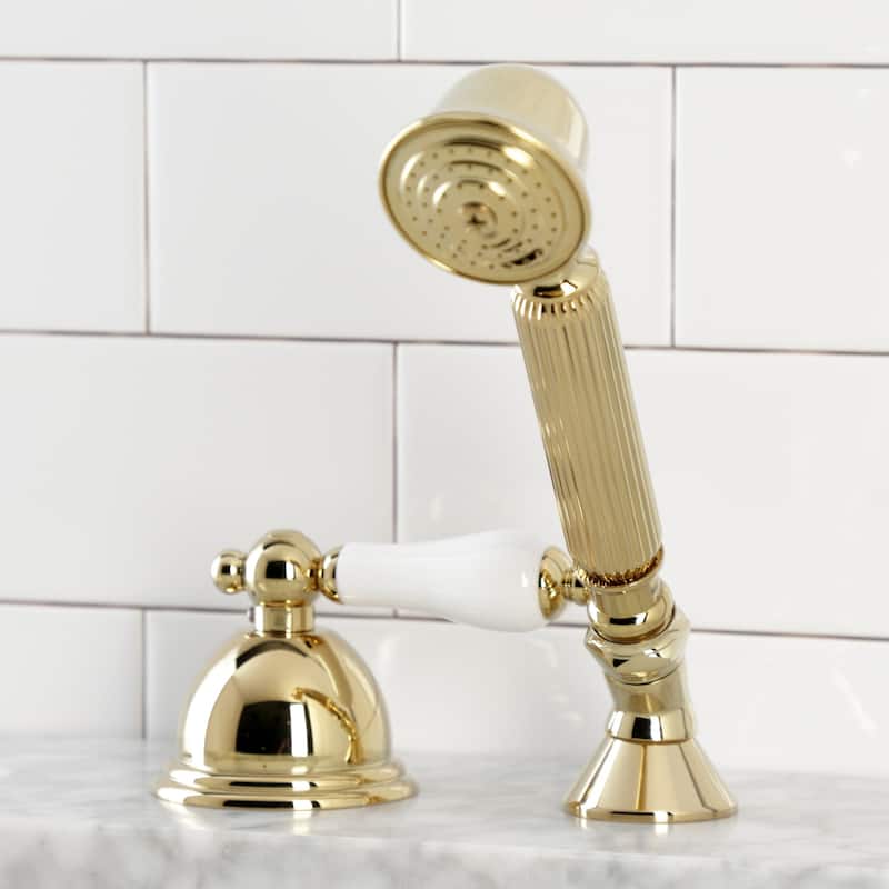 Vintage Deck Mount Hand Shower with Diverter for Roman Tub Faucet