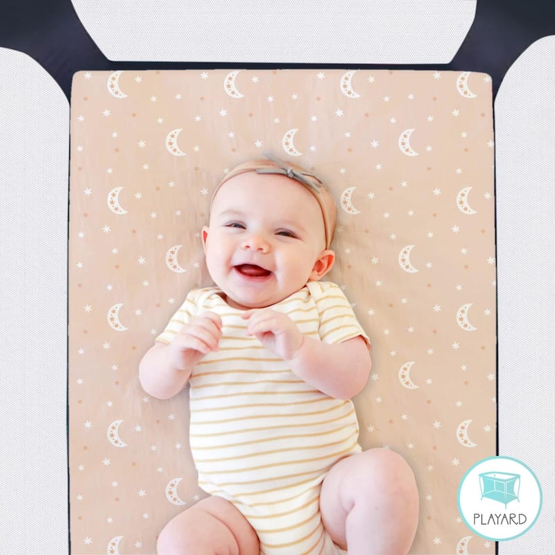 The Peanutshell Boho Mini Crib, Playard Sheet 3 Pack Set