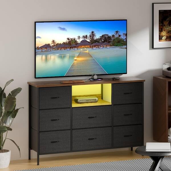 Dresser TV Stand with 8 Drawers for 55" TV,Black - Bed Bath & Beyond - 42224740 Dresser TV Stand with 8 Drawers for 55" TV,Black - Bed Bath & Beyond - 42224740