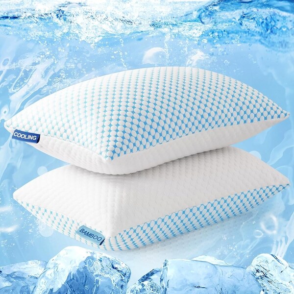 Cooling Memory Foam Wave Pillows, Ergonomic Cervical Contour
