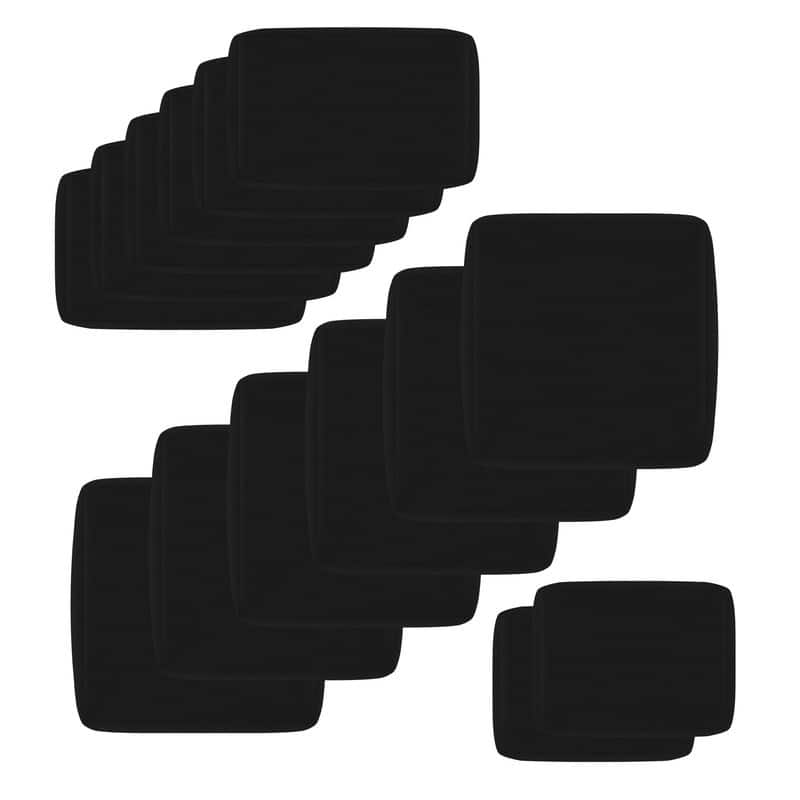 FINCATI Outdoor Cushion Cover Replacement Slipcover, Patio Seat Cover Available in Sizes 25.6" × 25.6"/ 27" × 27" (COVER ONLY!) - 27×27 - Black-14 PCS
