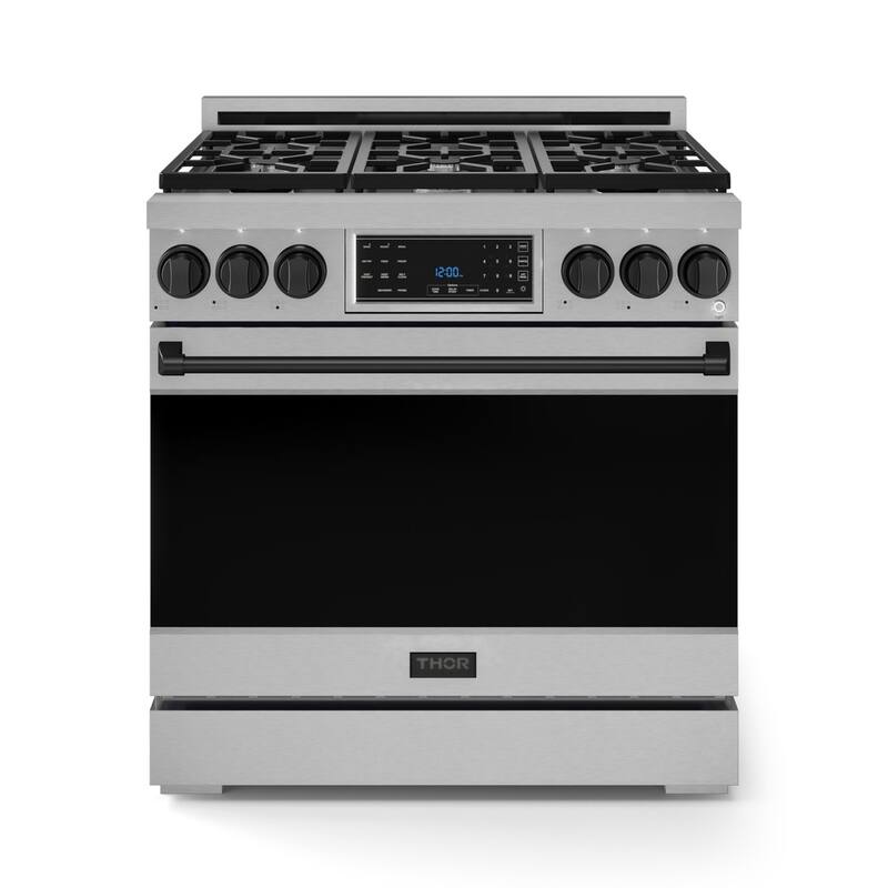 Thor Kitchen RSG36LP Gordon Ramsay 6 Cu. Ft. Free Standing Gas Range - Stainless Steel / Black