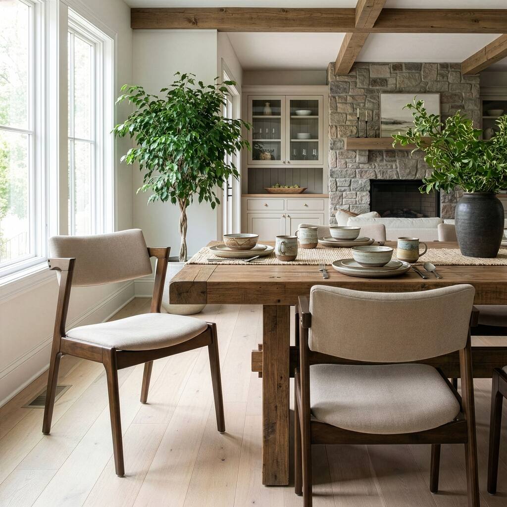 Set of 2 Auden Retro Modern Dark Brown Wood Wing Chair