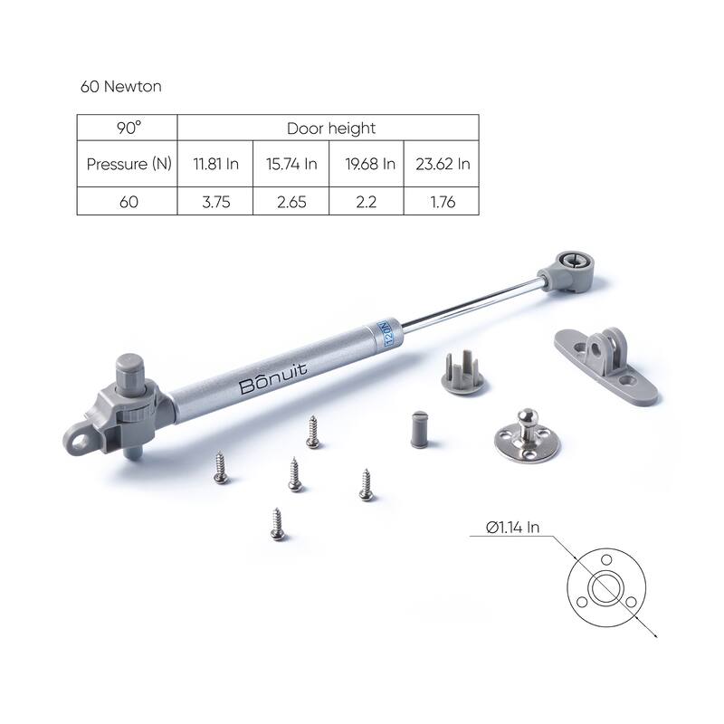 TUHOME 60N Cabinet Gas Spring Lid Support (Set of 100)