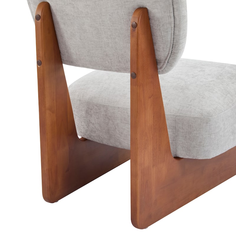Christopher Knight Home -Vincent Minimalist Polyester Upholstered Lounge Chair （Set of 2）