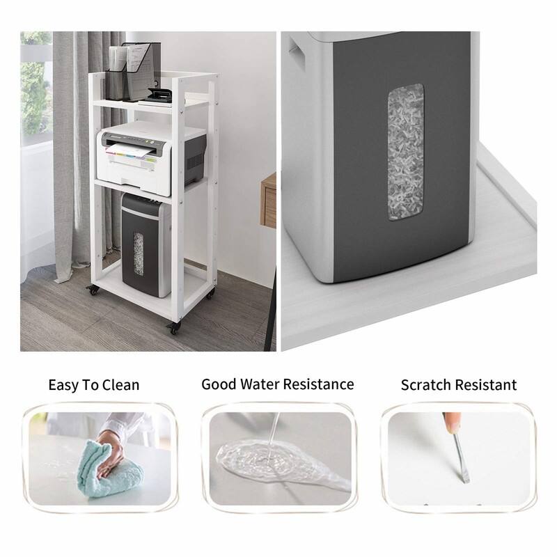 3-Tier Movable Printer Stand - 20.8 x 13.8 x 40