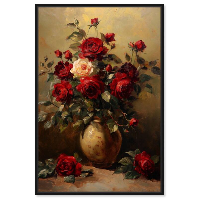 Lavish Lily Lament Canvas by Art Remedy - 16" x 24" - Black