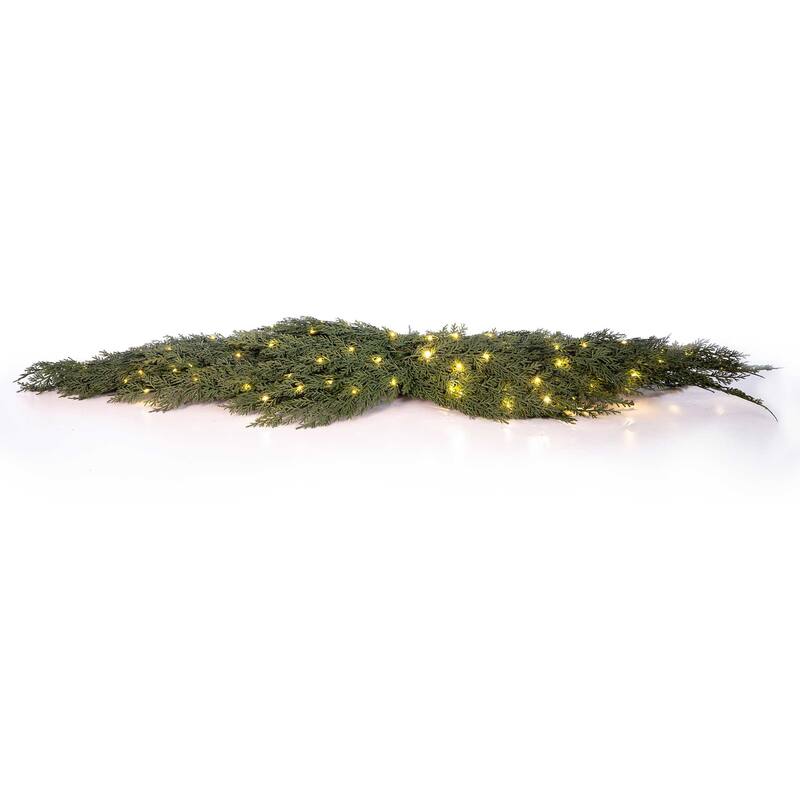 Pre-Lit LED Table Top Swag - Cedar - 46