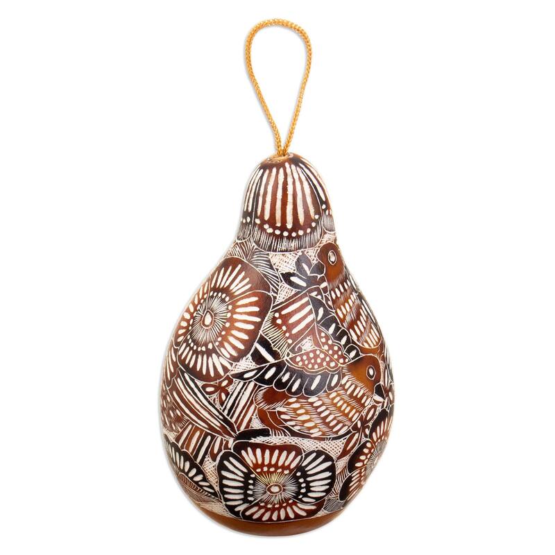 Novica Handmade Garden Chant Dried Gourd Birdhouse