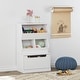 preview thumbnail 3 of 6, COSTARS Toy Storage Cabinet, Kids Toy Storage Organizer with Drawer, Open Toy Organizer Cabinet with Cubbies, White