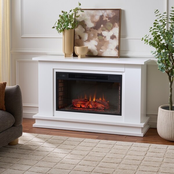 【ZAKI】In Flames⁡⁡、White Houseセット SEI Furniture Thelma Electic Fireplace Mantel With Firebox - 55