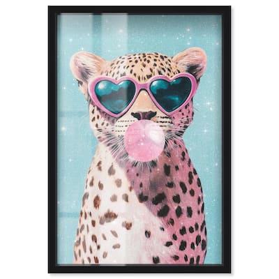 Pastel Cheetah Bubblegum Shadowbox by Art Remedy