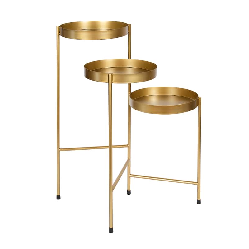 Kate and Laurel Finn Metal 3-tier Modern Plant Stand - 16x21x30