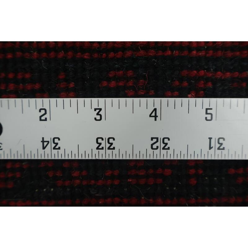 Hand Knotted Oriental 100% Wool Carpet Traditional Geometric Red Balouch Area Rug - 9' 7'' X 6' 6''