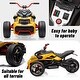 preview thumbnail 5 of 3, 12V Ride-On ATV, 3 Wheels, Battery Powered, with Music, Realistic Headlights, Yellow