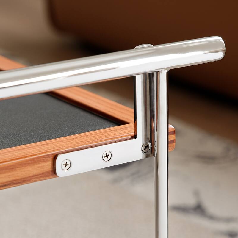 solid wood stainless steel coffee table