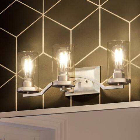 Luxury Contemporary Bath Light, 8"H x 24"W, with Modern Style, Brushed Nickel, BWP4362 by Urban Ambiance - 24