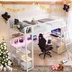 preview thumbnail 2 of 14, Metal LED Loft Bed with Built-in Work Station,Multiple Storage,Twin Size