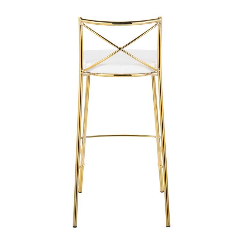 Silver Orchid Modern Charlotte 30" Fixed-Height Bar Stool - Set of 2