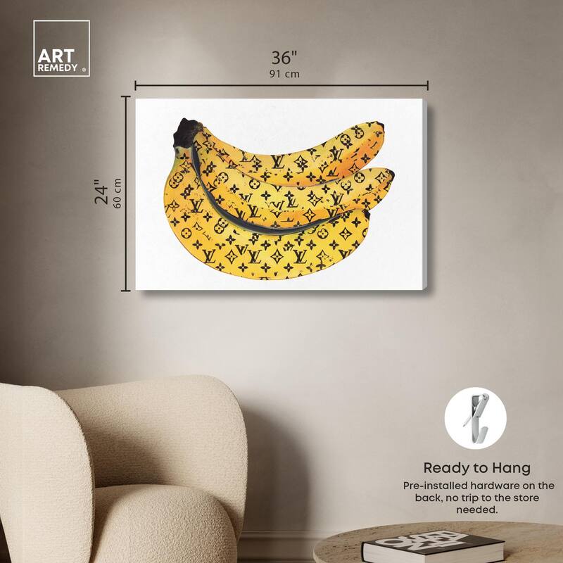 Fashion Bananas Canvas by Art Remedy, Gallery Wrapped
