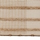 preview thumbnail 2 of 1, Remsen Handmade Striped Tan/ Cream Cylinder Pouf