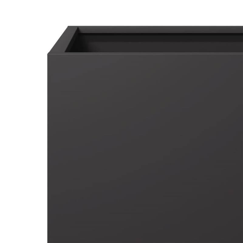 vidaXL Garden Planter Black Steel 19.7 in Durable Garden Planter - 19.7 x 19.7 x 19.7 in