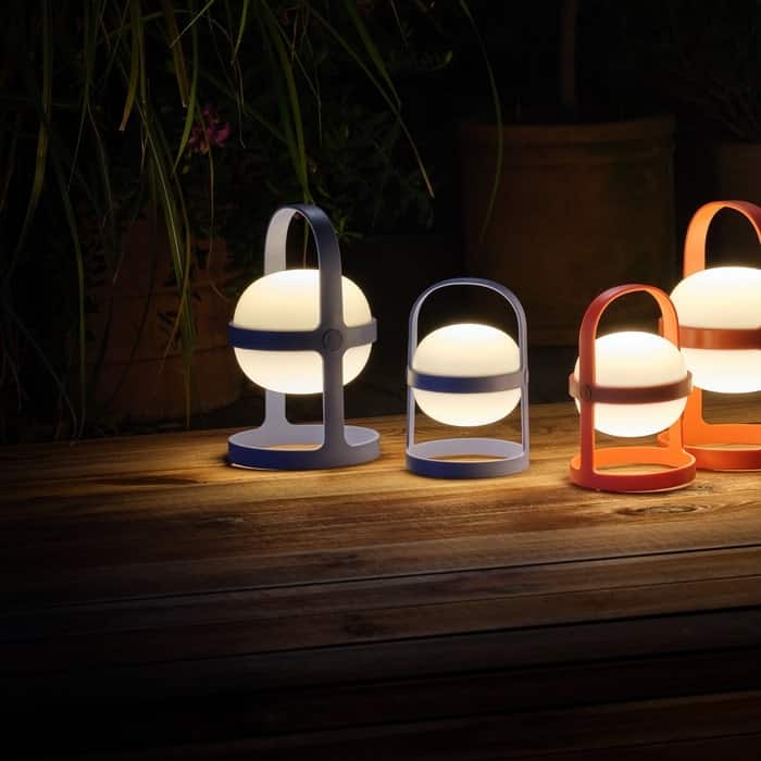 Soft Spot Solar Circular Lantern, Sky Blue