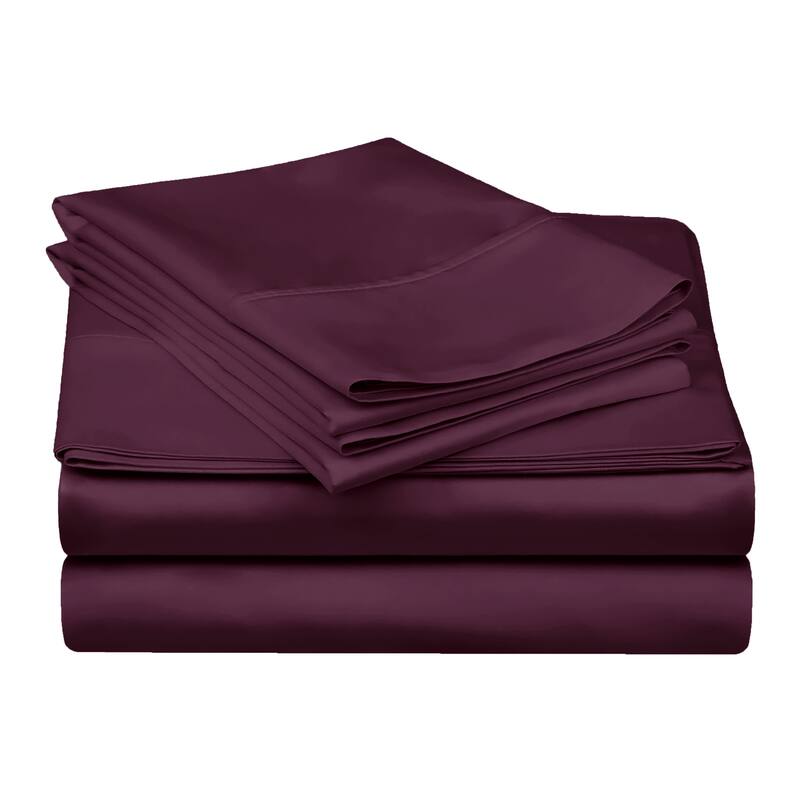 Superior Egyptian Cotton Sateen 300-Thread Count Solid Sheet Set- Split King
