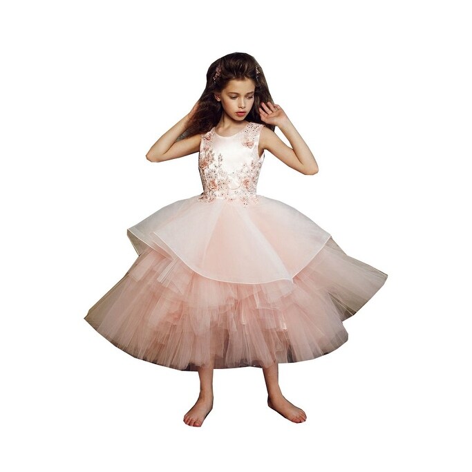 adele blush ruffle maxi dress