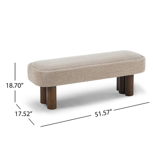 dimension image slide 1 of 6, Christopher Knight Home - Modern Upholstered Dining Bench with Padded Seating