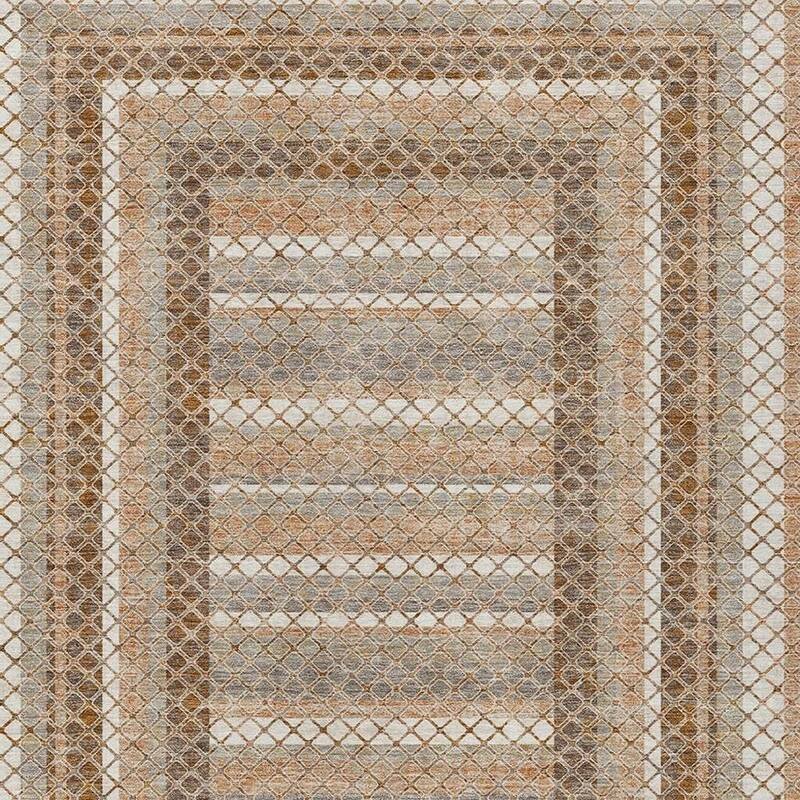 HomeRoots Geometric Transitional Rectangle Outdoor Rug