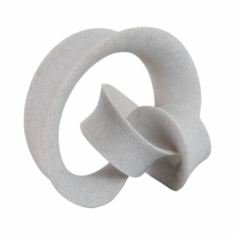 Resin Sculpture with Abstract Looped Decorative Stylish Art Object