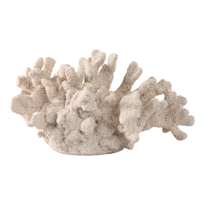 Polyresin Sculpture Coral Reef Textured Modern Accent - 8" Ivory - 15.25" x 9.75" x 8"
