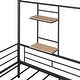 preview thumbnail 18 of 18, Metal Full Size House Bed with Trundle and Built-in Shelf and Grid,Kids and Baby