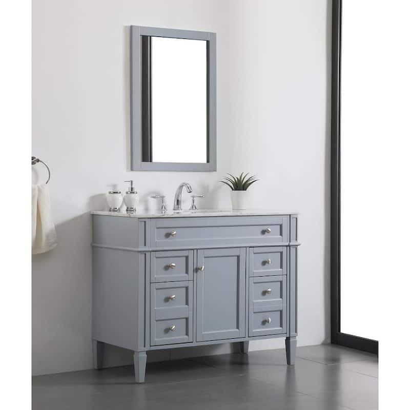 Elegant Lighting VF12542 Park Avenue 42" Free Standing Single Basin