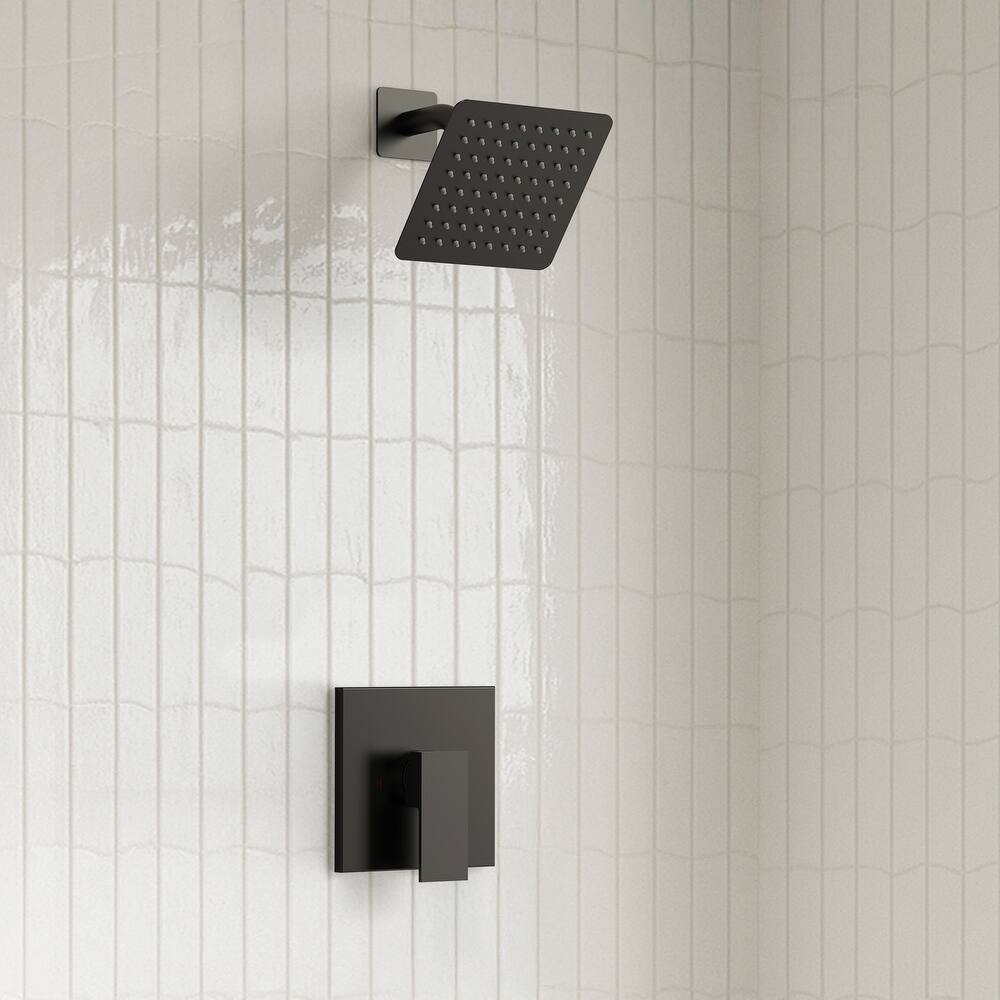 Stainless Steel Rainfall Shower Head, Single-Function Shower Faucet with Pressure-Balanced Valve