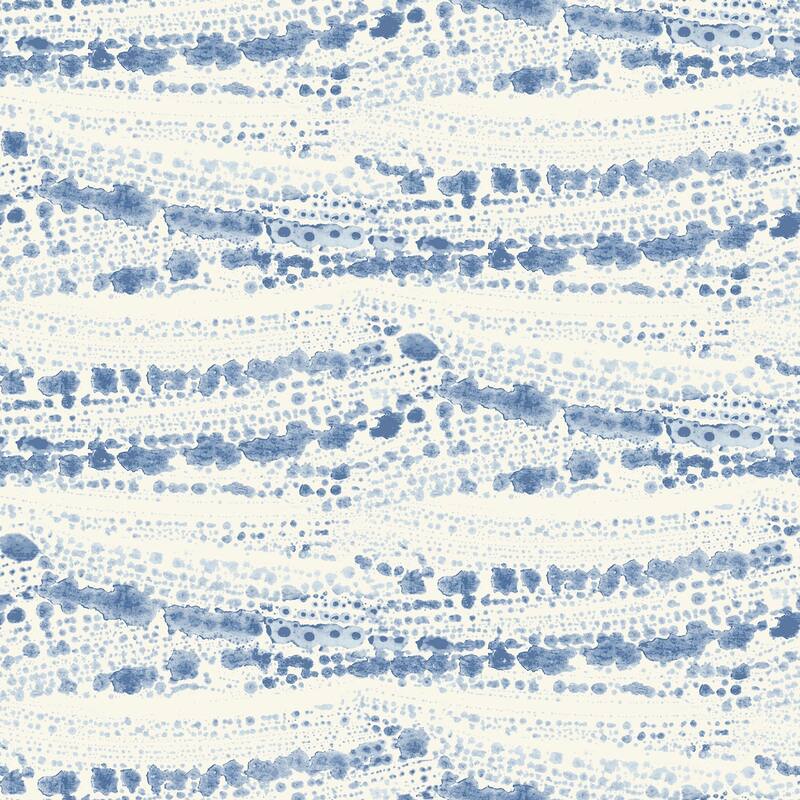 Chesapeake Rannell Navy Abstract Scallop Wallpaper