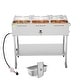 preview thumbnail 2 of 40, UIMOSO Commercial Propane Steam Table,LP Gas Outdoor Soup Warmer with Drain Valve and Wheels,Stainless Steel Propane Food Warmer 9-Pan