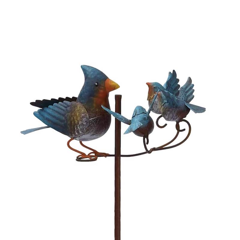49 Inch Tall Momma and Baby Metal Garden Stake - Iron - Medium