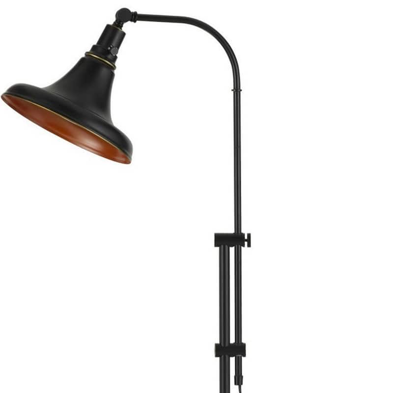 58" Bronze Metal Adjustable Floor Lamp With Bronze Metal Dome Shade - 24" x 10.5" x 58"