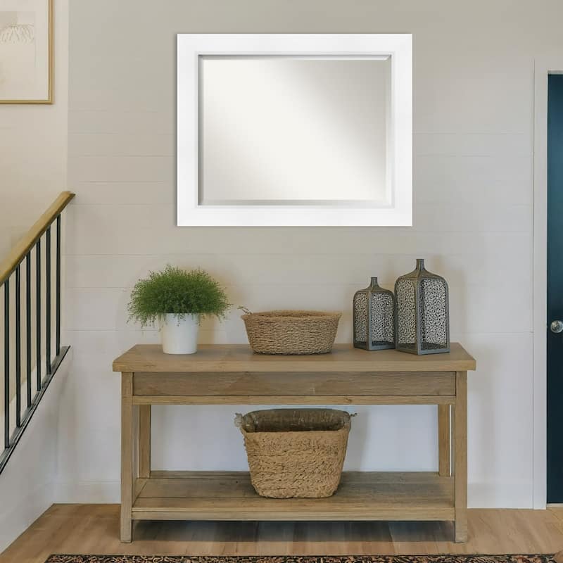 Sloped Beveled Framed Wall Mirror