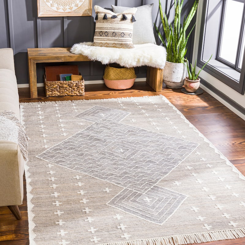 Surya Mojgan Handmade Indoor/ Outdoor Global Area Rug - 2'6" x 8' Runner - Natural