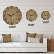 preview thumbnail 5 of 5, Designart 'Antique Old Paper Style' Farmhouse Wood Wall Clock