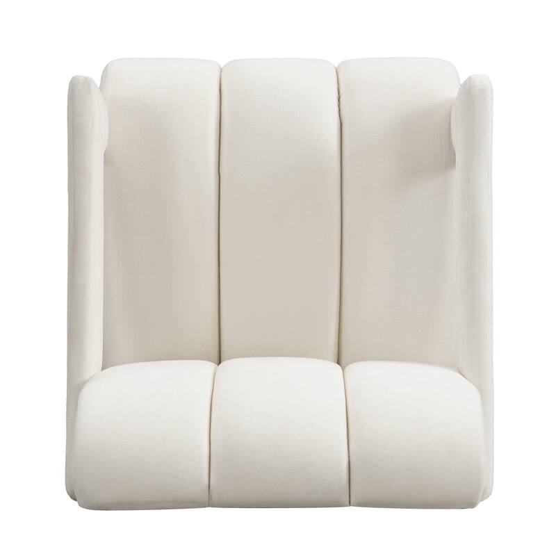 Polyester Modern Minimalist Armchairs Set of 2 with L-Shaped Armrests, Thick Cushioning, and Durable Fabric