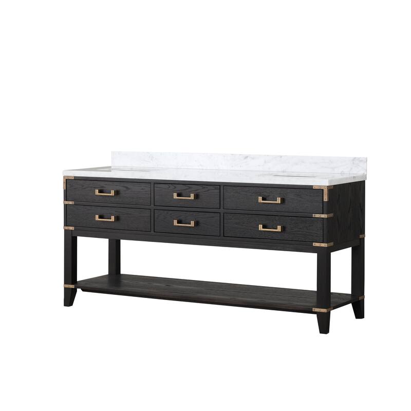 Lexora Norwalk Bath Vanity and Carrara Marble Top