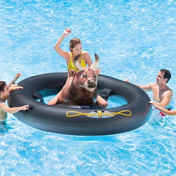 Intex giant inflatabull bull riding inflatable pool float clearance
