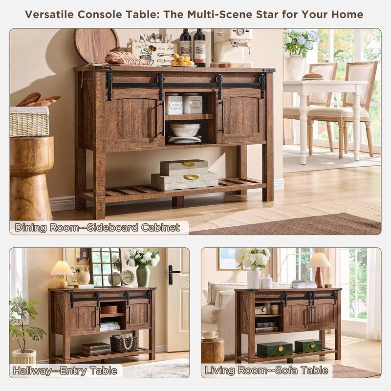 Farmhouse Entryway Table, Rustic Console Table, Wood Sofa Table