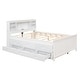 preview thumbnail 29 of 58, Captain Bed Space-Saving Platform Bed Frame with 5 Storage Shelf USB Port, Twin Size Trundle with 3 Drawers and Wheels