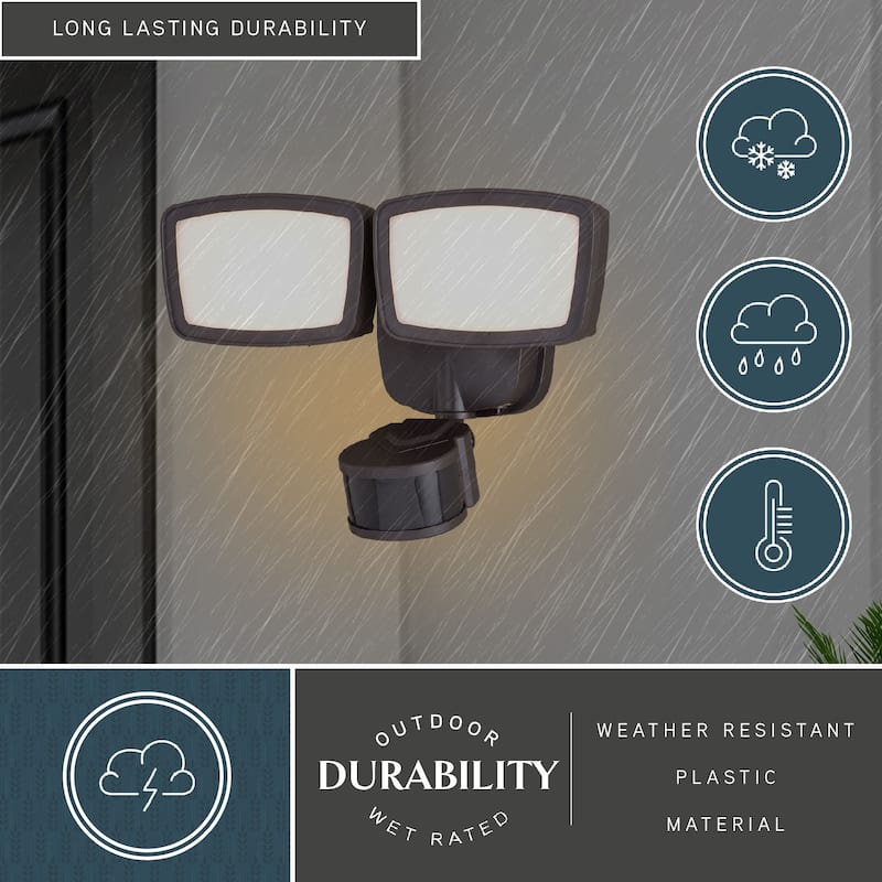 Integrated LED Motion Sensor Dusk to Dawn Outdoor Security Flood Light - 240 Degree - 85 Ft.
