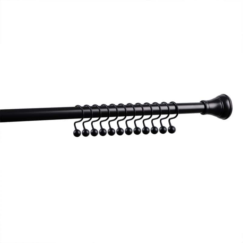 Utopia Alley Adjustable 72-Inch Rust-Proof Aluminum Shower Curtain Tension Rod - Included PEVA Shower liner and shower hooks